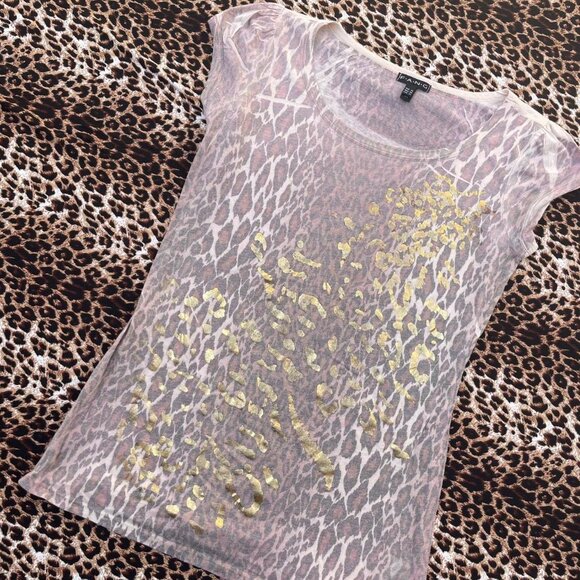 ♡︎ y2k gold animal print tee ♡︎ - Picture 2 of 6